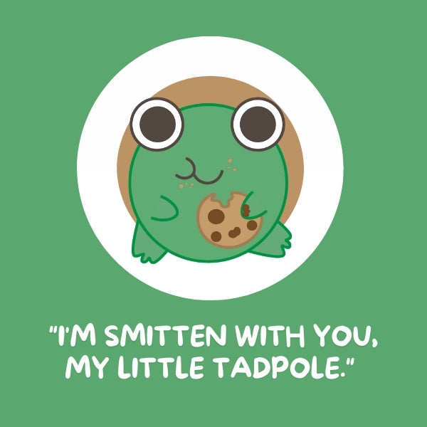 Romantic and affectionate sayings using frog-themed metaphors and imagery.