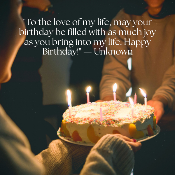 A joyful image with a birthday quote celebrating the special day of a soulmate.