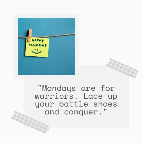 A happy Monday note clipped on a line, infused with the spirit of Monday motivational quotes for women.