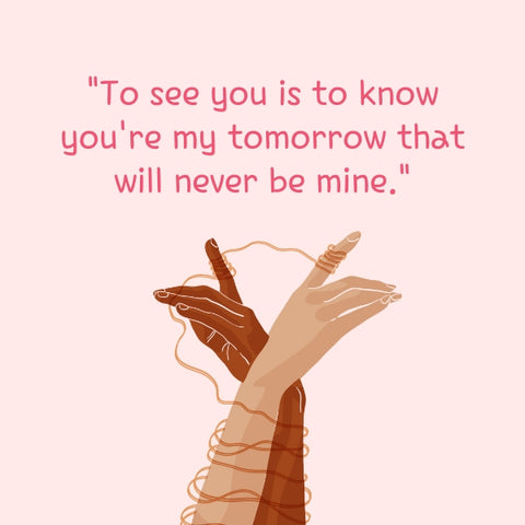 Poignant love at first sight quote illustrating one-sided affection.