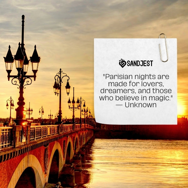 Paris at night quotes capture the city's enchanting and magical nighttime allure.