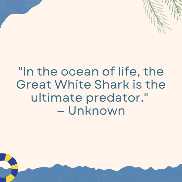 A curated selection of quotes that resonate with shark lovers.