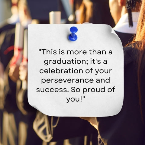 Assortment of sweet graduation messages for proud parents to share, full of hopes and congratulations.