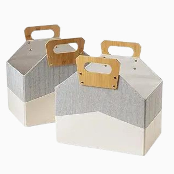 Urban Tweed Fabric Storage Basket Set as welcome gift for new employee offers stylish organization solutions for home or office spaces.