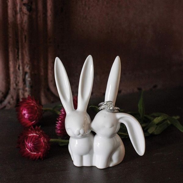 White Ceramic Bunny Ring Holder is an elegant and practical Easter gift.