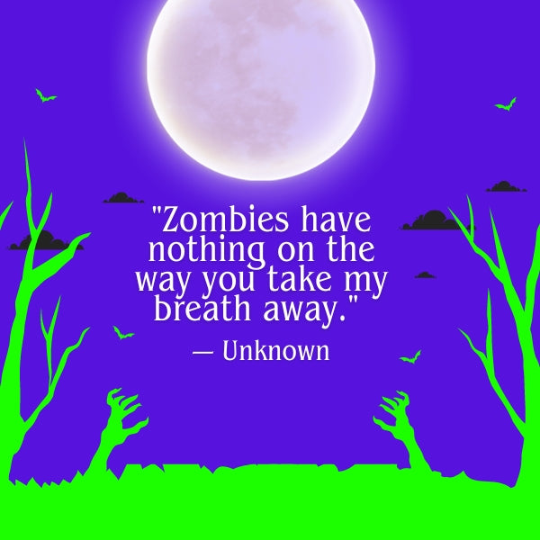 Express your affection with zombie love quotes that capture the heart of the undead.