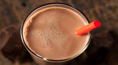 Cold chocolate in a glass