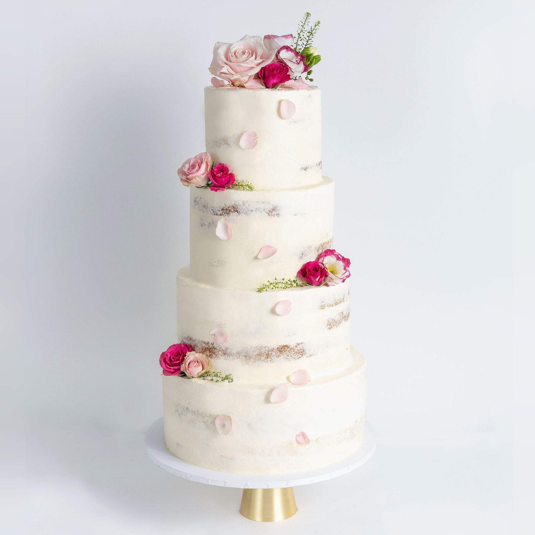 Decorated Simply Naked Wedding Cake