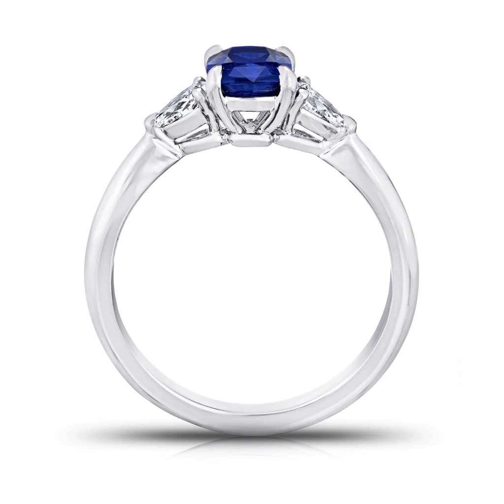 Buy the Cushion Cut Blue Sapphire and Diamond Ring at our Online Store ...