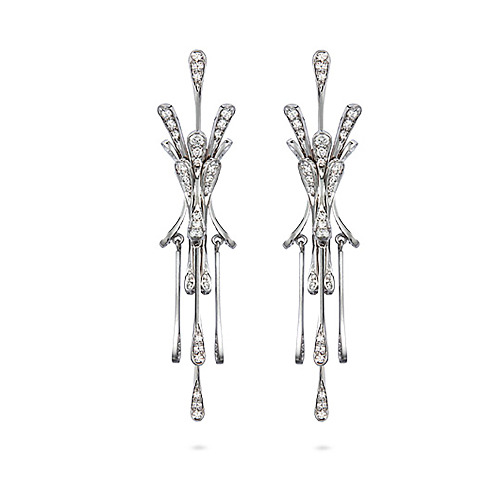 "Tension" Diamond and Platinum Earrings