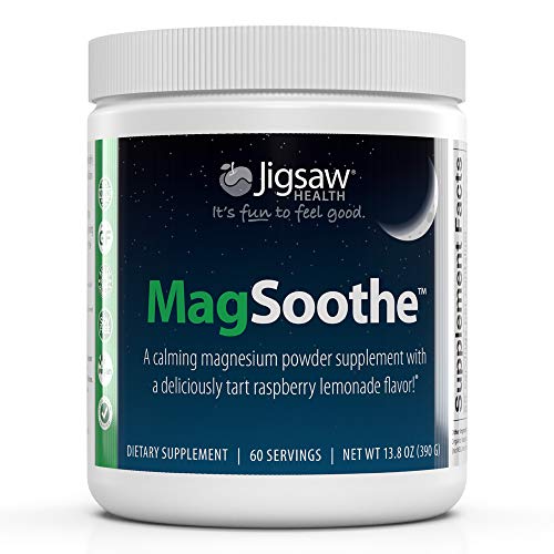 Jigsaw Health MagSoothe Calming Magnesium Powder Supplement Jar, 60 Se