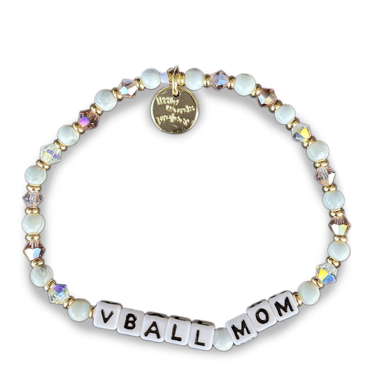 Little Words Project Boy Mom Mom Life Crystal Beaded Stretch Bracelet | The  Paper Store