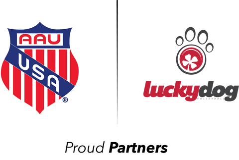 AAU / Lucky Dog Volleyball Official Partnership Logo