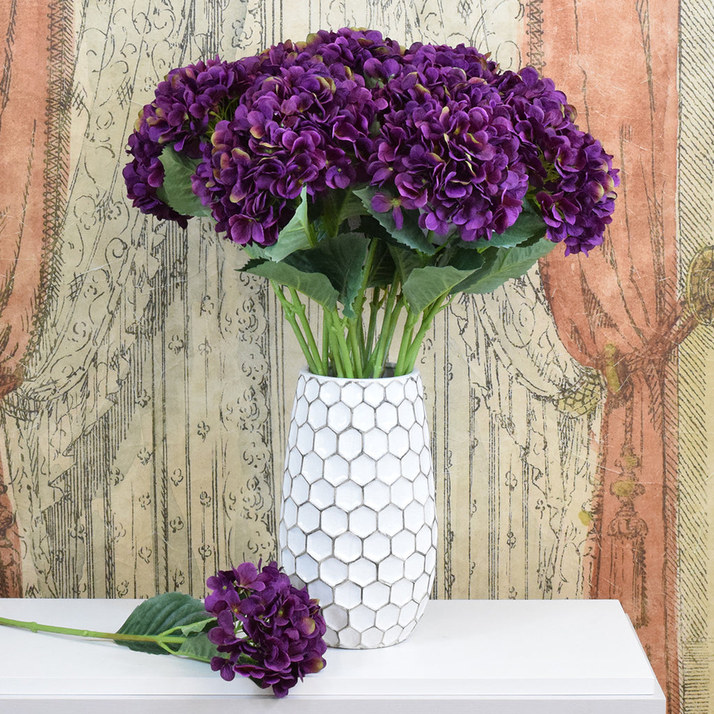 Silk-Ka Faux Flowers: Faux Hydrangea Flower Stem - Curated ...