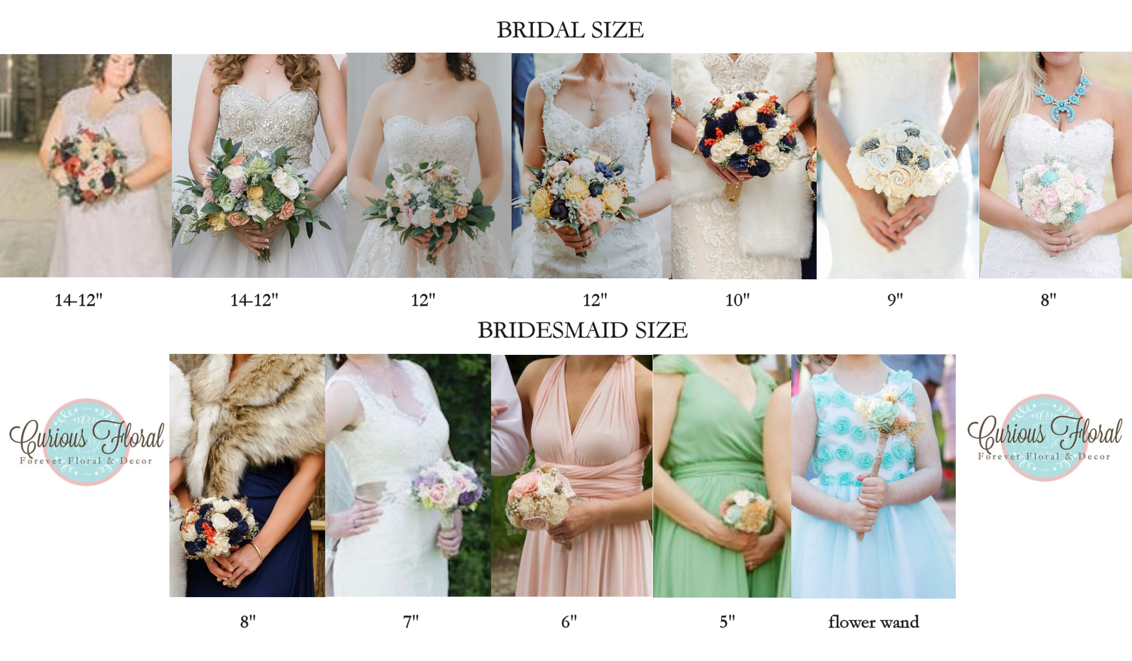 bridesmaid bouquet size