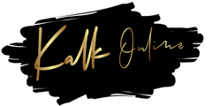 Kalk Online Signature on black paint