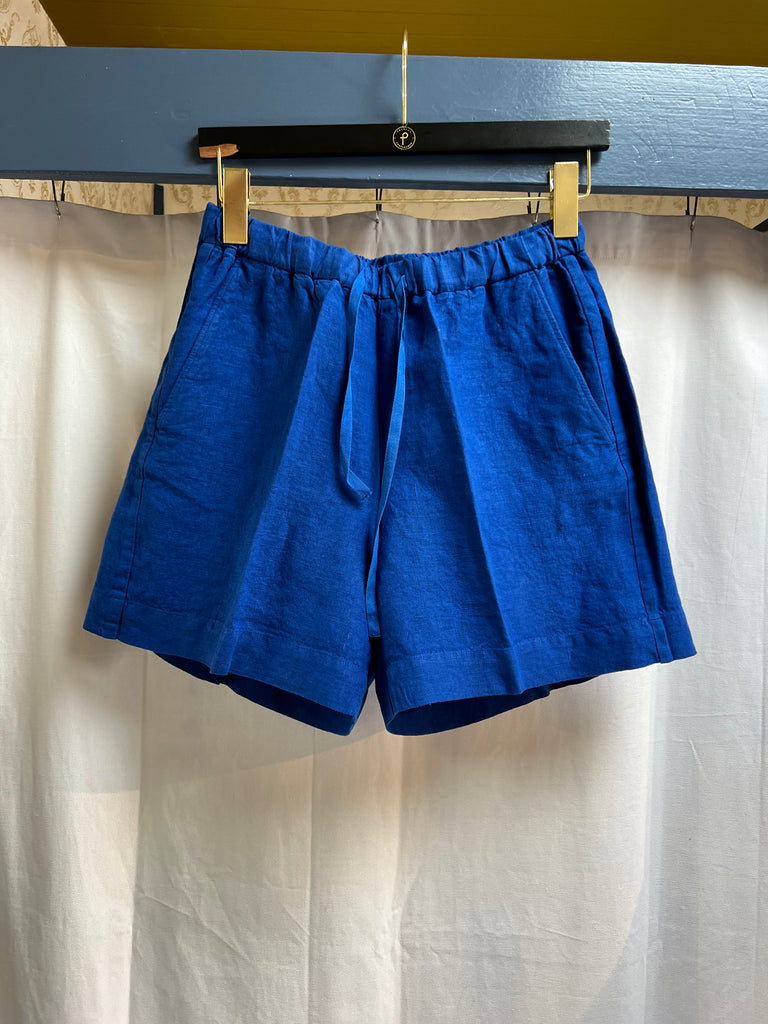 Sabine Linen Shorts in Mykonos Blue by Hartford Paris – The Perfect ...