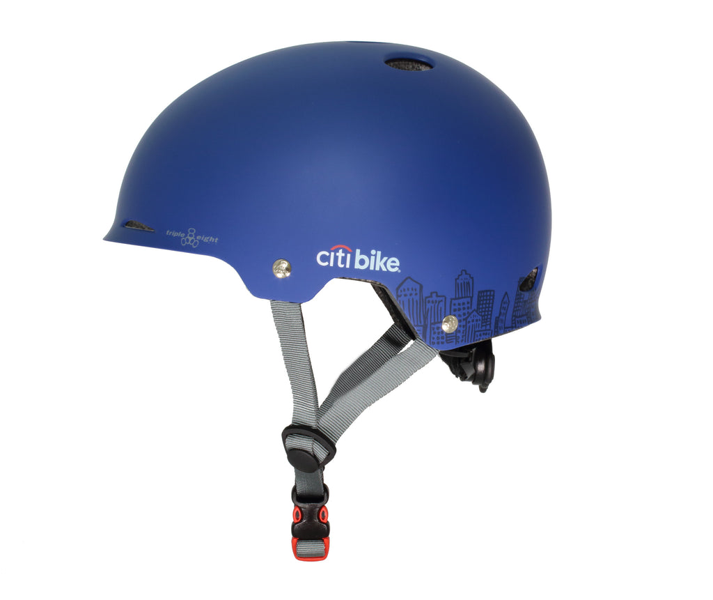 blue bicycle helmet