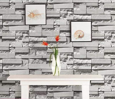 Eurotex Stone Design, Peel and Stick, Self Adhesive Wallpaper For Walls - (45 cm x 300cm)