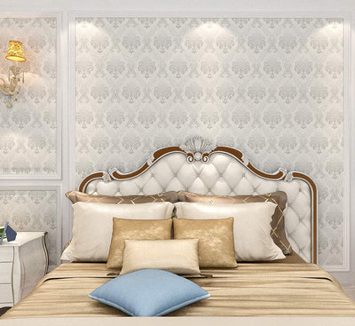 Eurotex Damask Design, Peel and Stick Wallpaper, Self Adhesive Wallpaper for Walls - (45cm x 300cm)