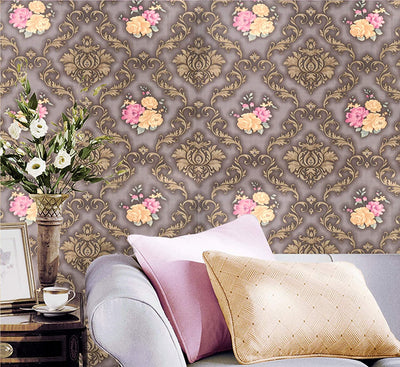 Eurotex Floral Design, Peel and Stick Wallpaper, Adhesive Wallpaper - (45cm x 300cm)