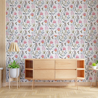 Eurotex Floral Print, Pink & White, Self Adhesive Wallpaper Roll Near Me (45cm x 300cm) - 9460CODE