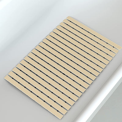 Eurotex Anti Slip Shower Mat for Bath, Kitchen, Pool and Wet Area, Skid Proof (Beige, 43x61 cm)