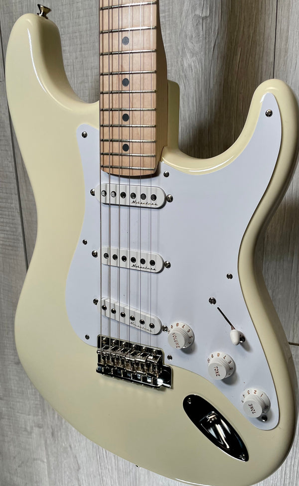 Used 2021 Fender Eric Clapton Signature Strat Olympic White MP w/case TSS1012