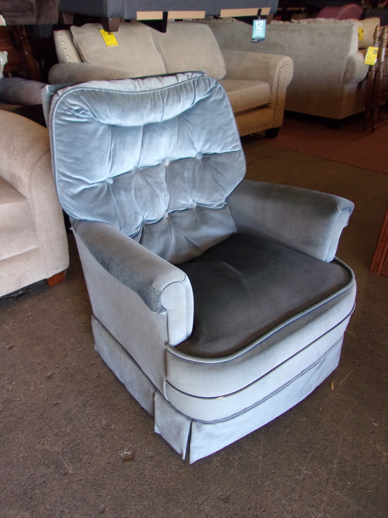 blue swivel rocker recliner