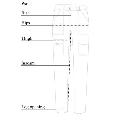 Camo Karo Stretch Cargo Pant Size Chart