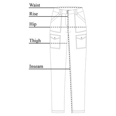 Kate Skinny Cargo Pant Size Chart