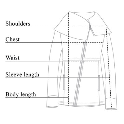 Lugano Asymmetrical Zip Front Jacket Size Chart – Anatomie Store