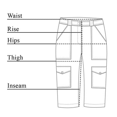 Luna Skinny Cargo Short Size Chart – Anatomie