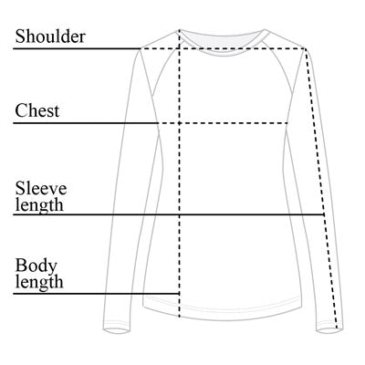 Tony Long-Sleeve Top Size Chart