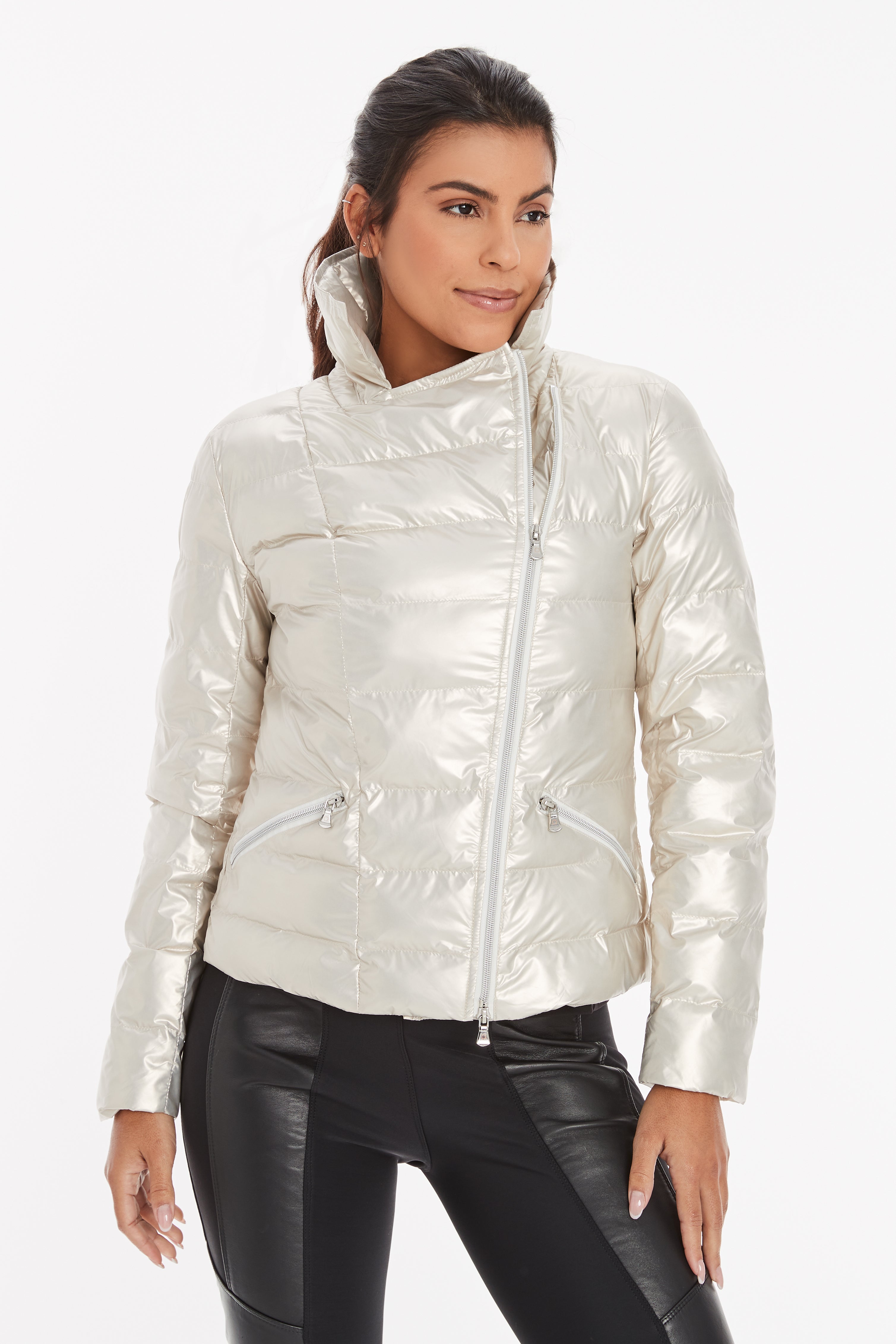 asymmetrical puffer jacket