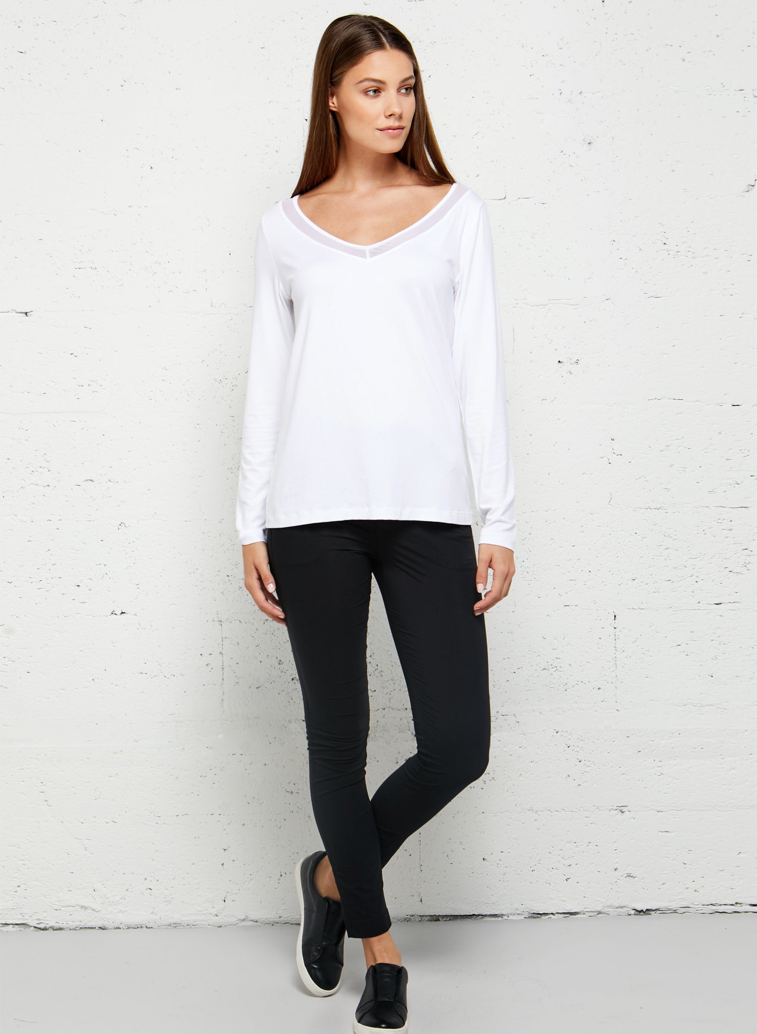 Kahlo V-Neck Zip Back Top