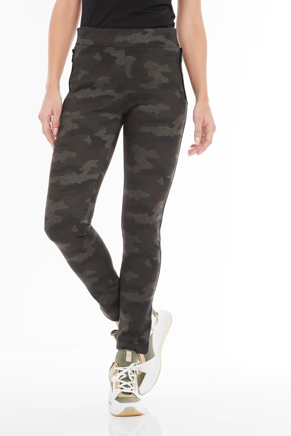 Shamira Camo Ponte Slim Fit Pull-On Pant