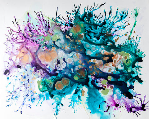 Layers of ink: Alcohol Ink on Yupo Paper
