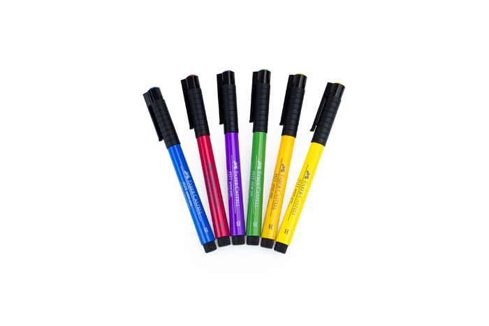 PITT ARTIST BRUSH PENS-BASIC SET OF 6