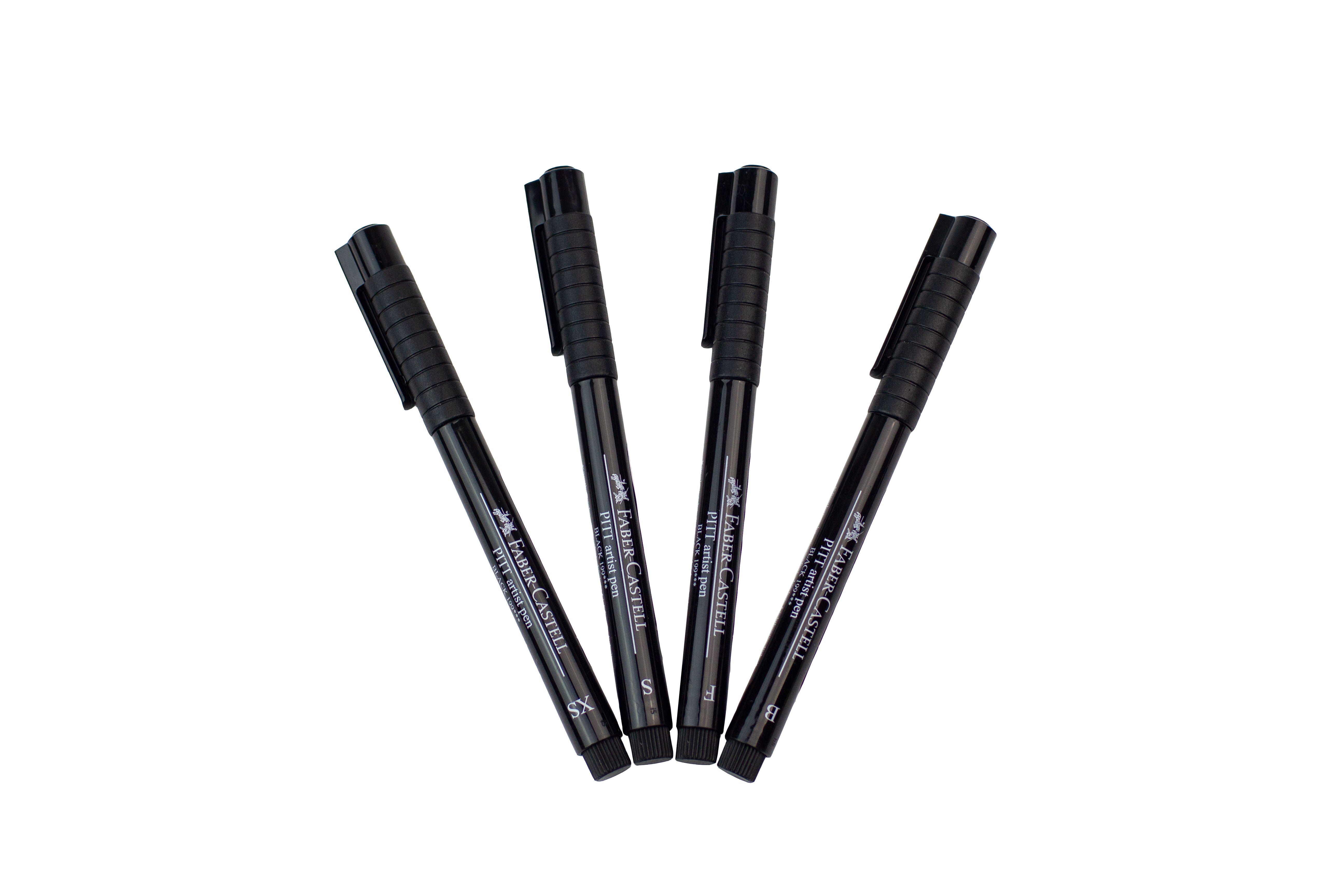 FABER-CASTELL PITT ARTIST PEN®MANGA BLACK - WALLET OF 4