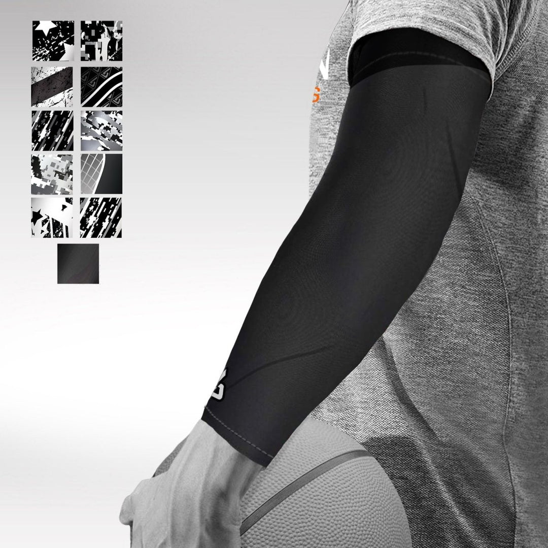 Red Basketball Arm Sleeve - Multiple Patterns - B-Driven Sports