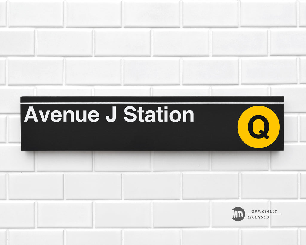 Avenue J Station Sideway Signs