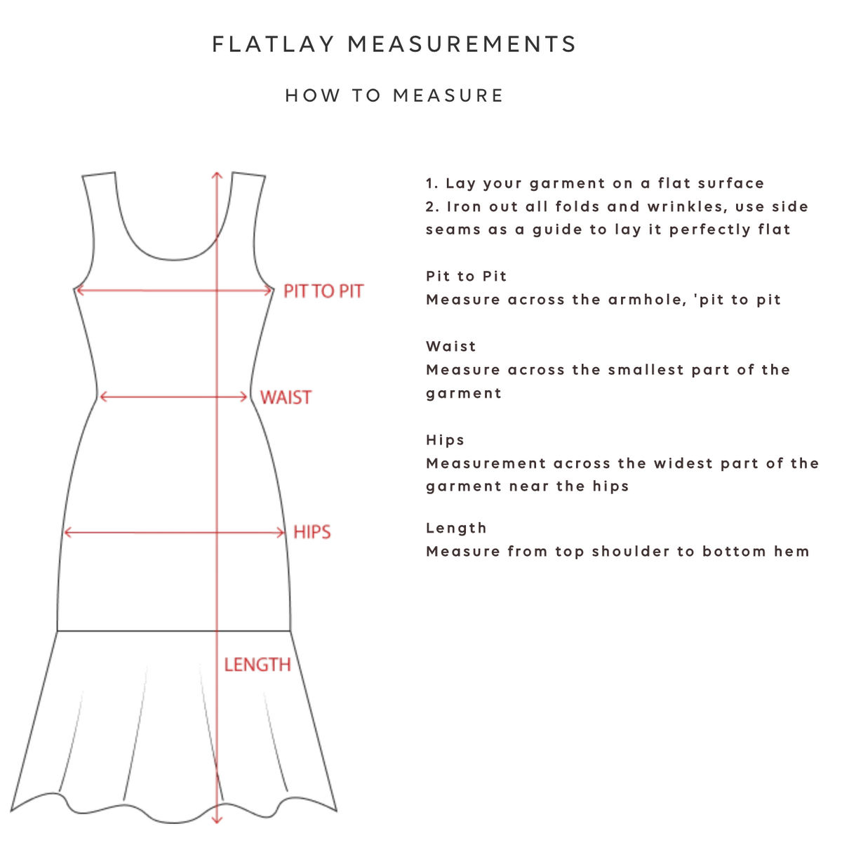 Sizing Chart - How to Measure - Twosisters The Label