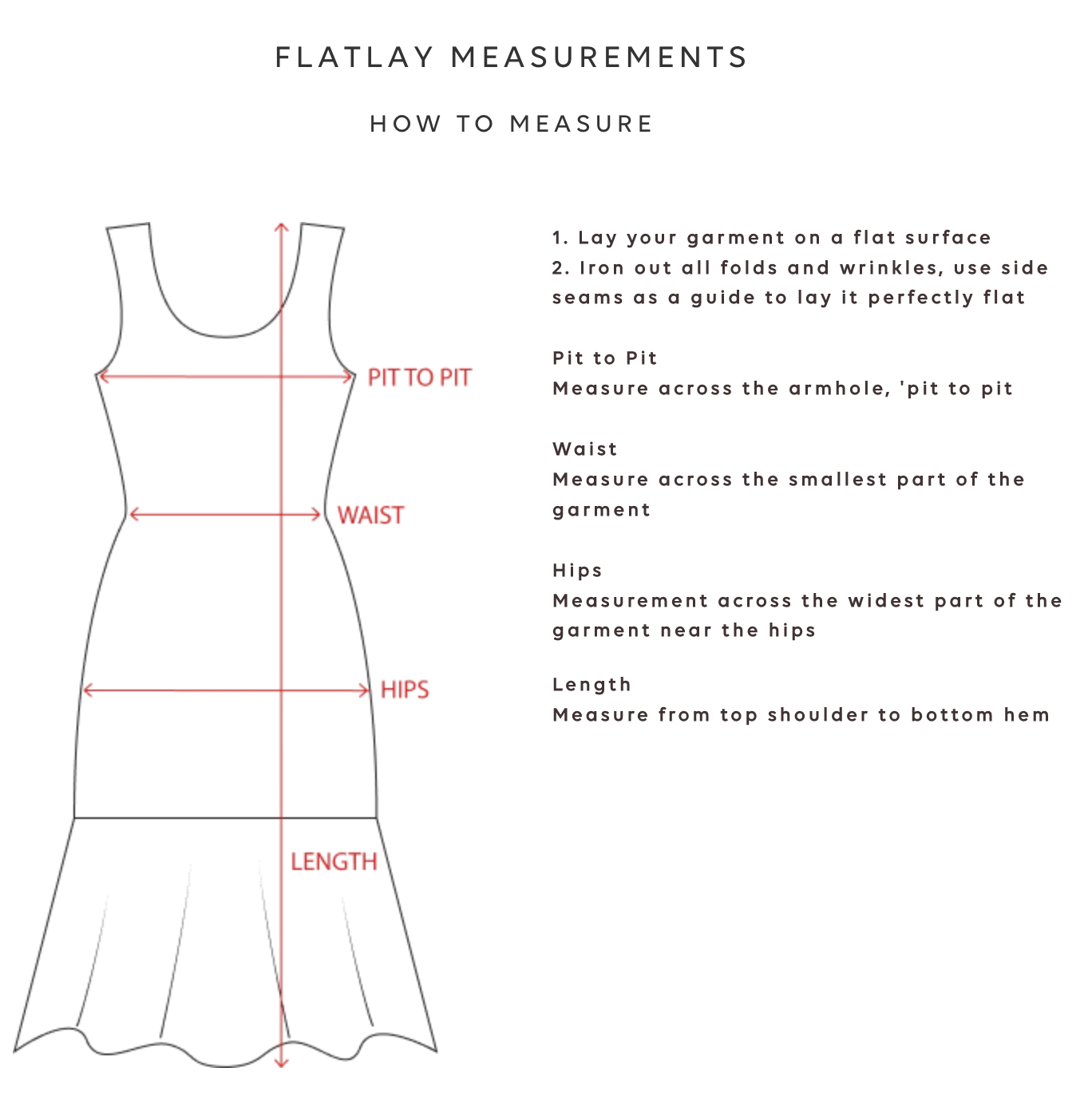 Sizing Chart - How to Measure - Twosisters The Label