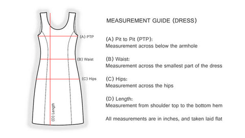 Dress Measurement Chart