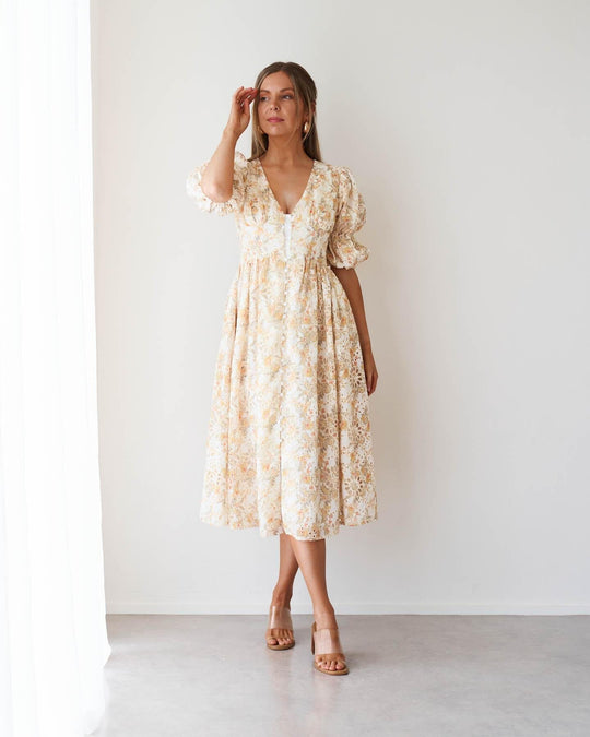 Antonia Dress-Pink Floral - Twosisters The Label