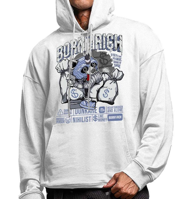 university blue hoodie