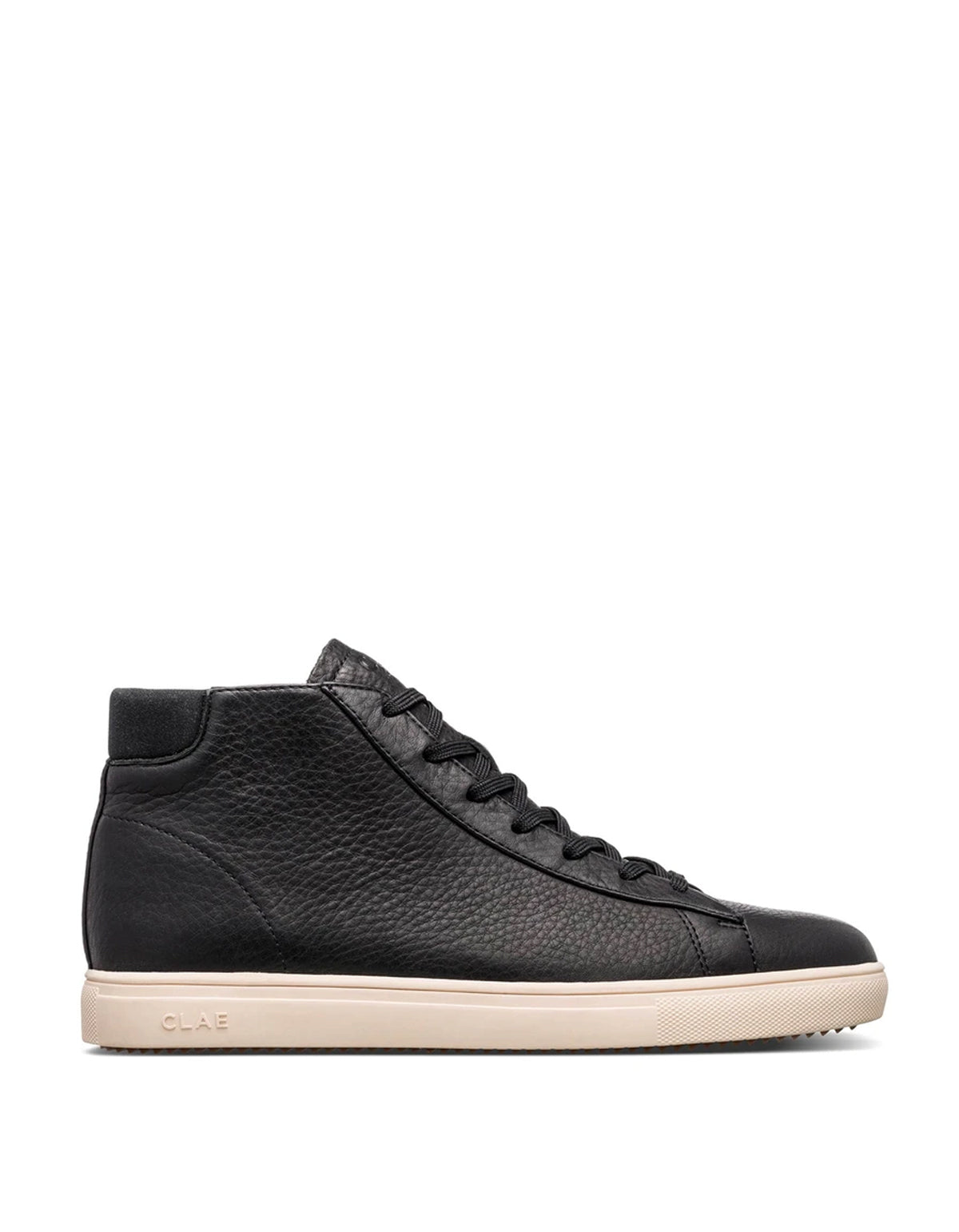 Clae Bradley Mid Black Pebbled Leather 