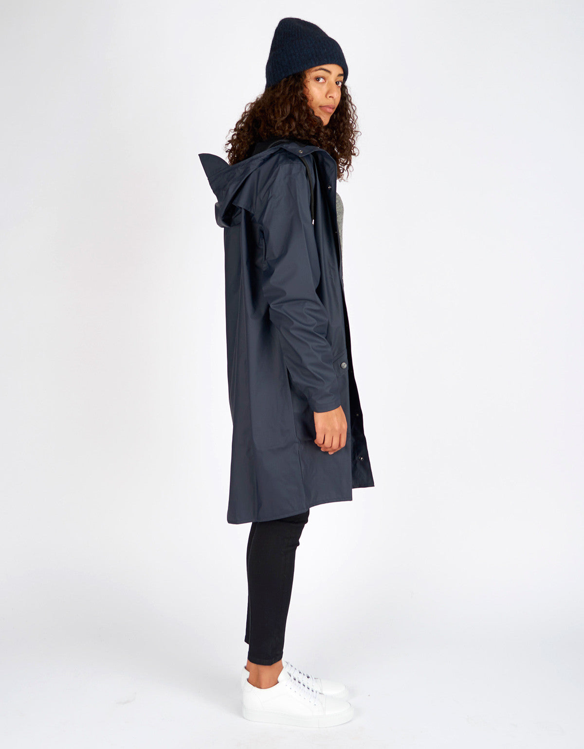 Rains Long Jacket Women's Blue – Still Life