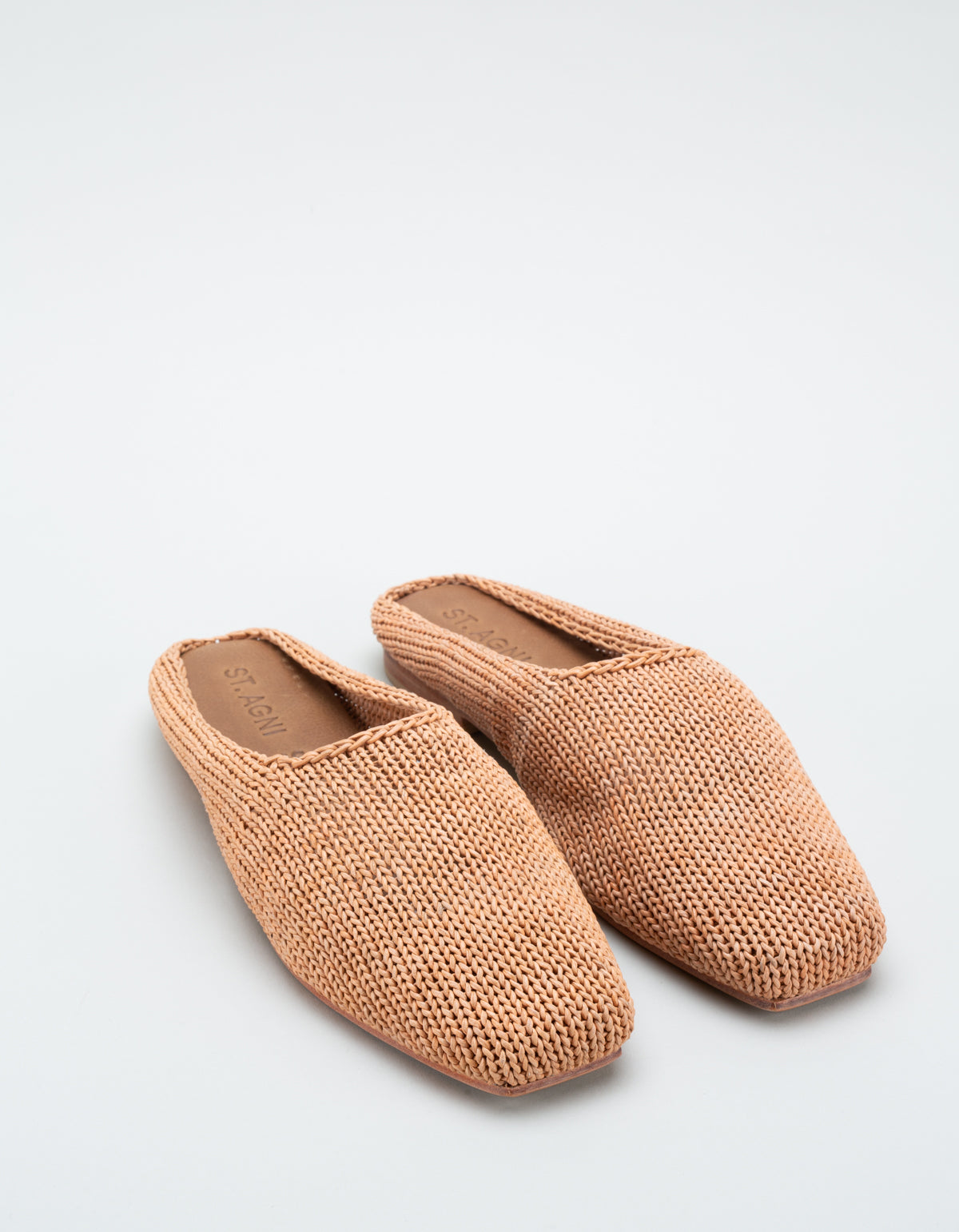 St. Agni Mae Knit Loafer Tan Still Life